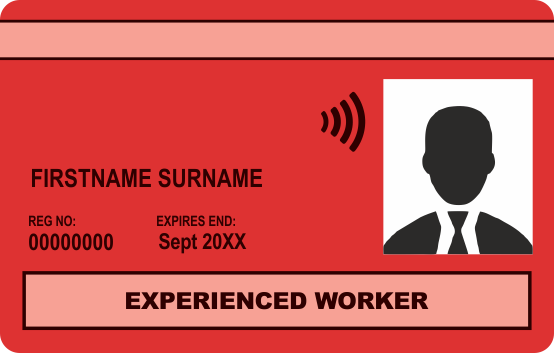 Red Experienced Worker CSCS Card