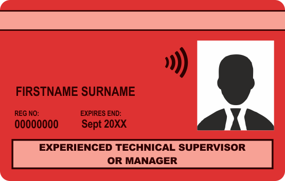 Red Experienced CSCS Card